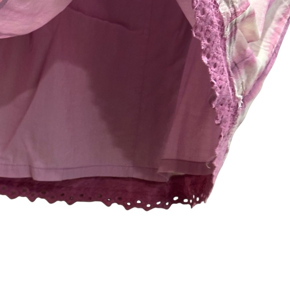 Free People Womens Size 2 Skirt A Line Purple Lavender Lined Embroidered Eyelet - Picture 6 of 8